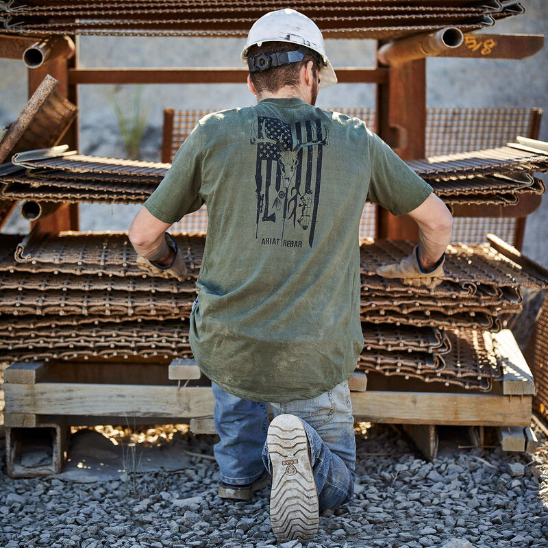 Rebar CottonStrong American Outdoors T-Shirt By Ariat