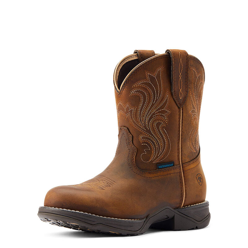 Anthem Round Toe Shortie Waterproof Western Boot Ariat