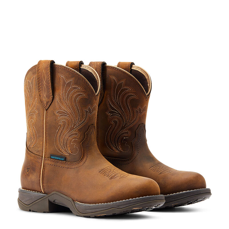 Anthem Round Toe Shortie Waterproof Western Boot Ariat