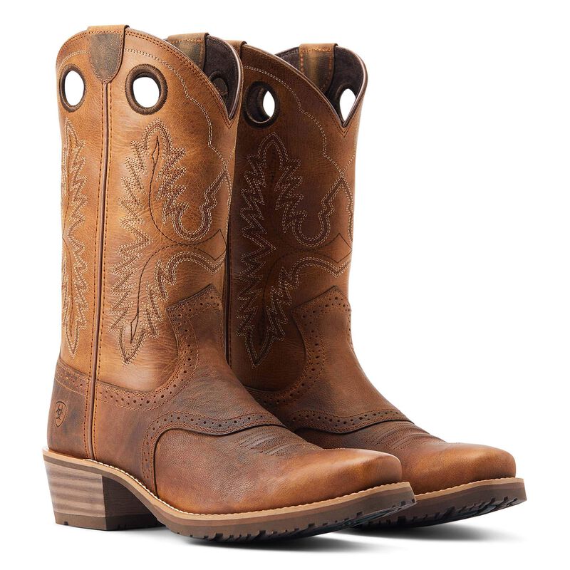 Hybrid Roughstock Square Toe Western Boot Ariat