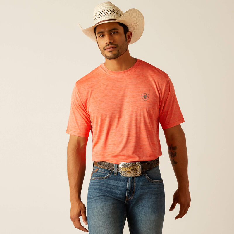 Ariat Men's Charger Ariat SW Shield T-Shirt- Hot Coral