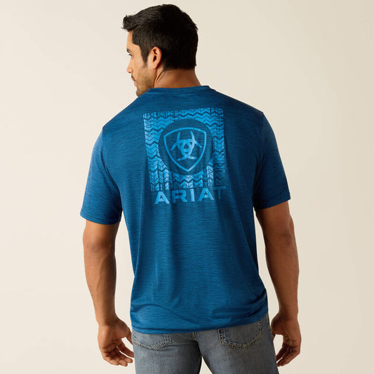 Ariat Men's Charger Ariat SW Shield T-Shirt- Poseidon