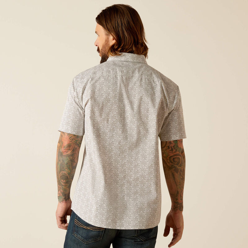 Men's Ariat White Morgan Stretch Modern Fit Shirt