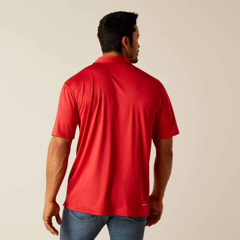Ariat Men's Charger 2.0 Polo- Haute Red