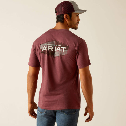 Ariat Men's Quadrant T-Shirt- Burgundy