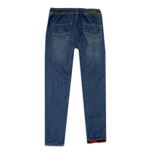 Silver Jeans Co. - Boys Nathan Flannel Lined Skinny Fit Denim Jeans (Sizes 4-16)