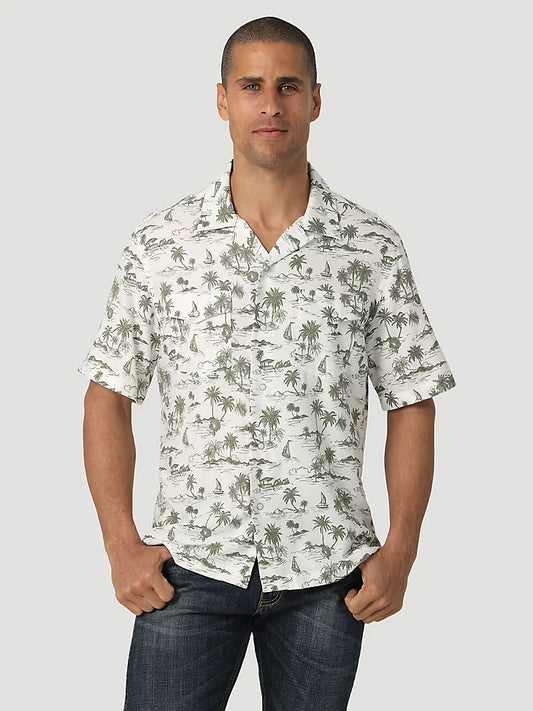 Wrangler Coconut Camp Button Down Shirt