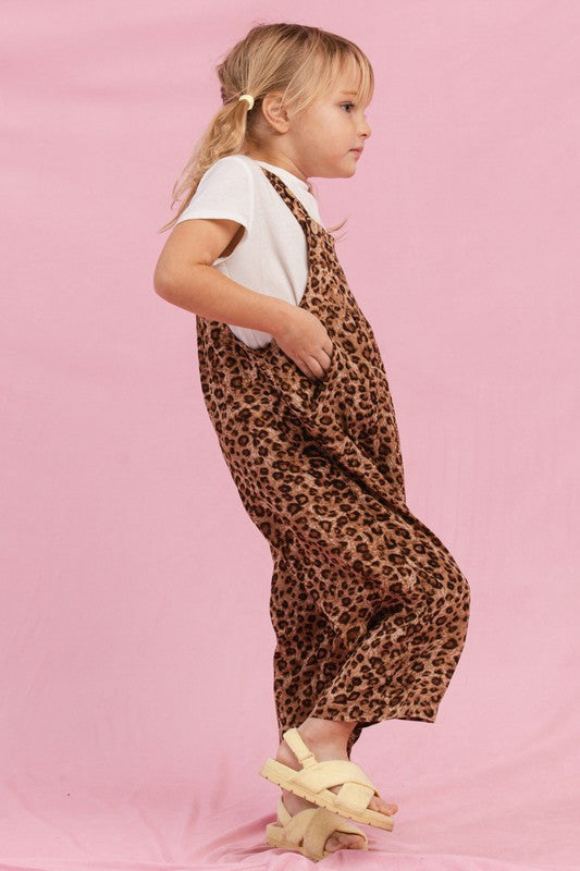 Brown Leopard Youth Jumpsuit