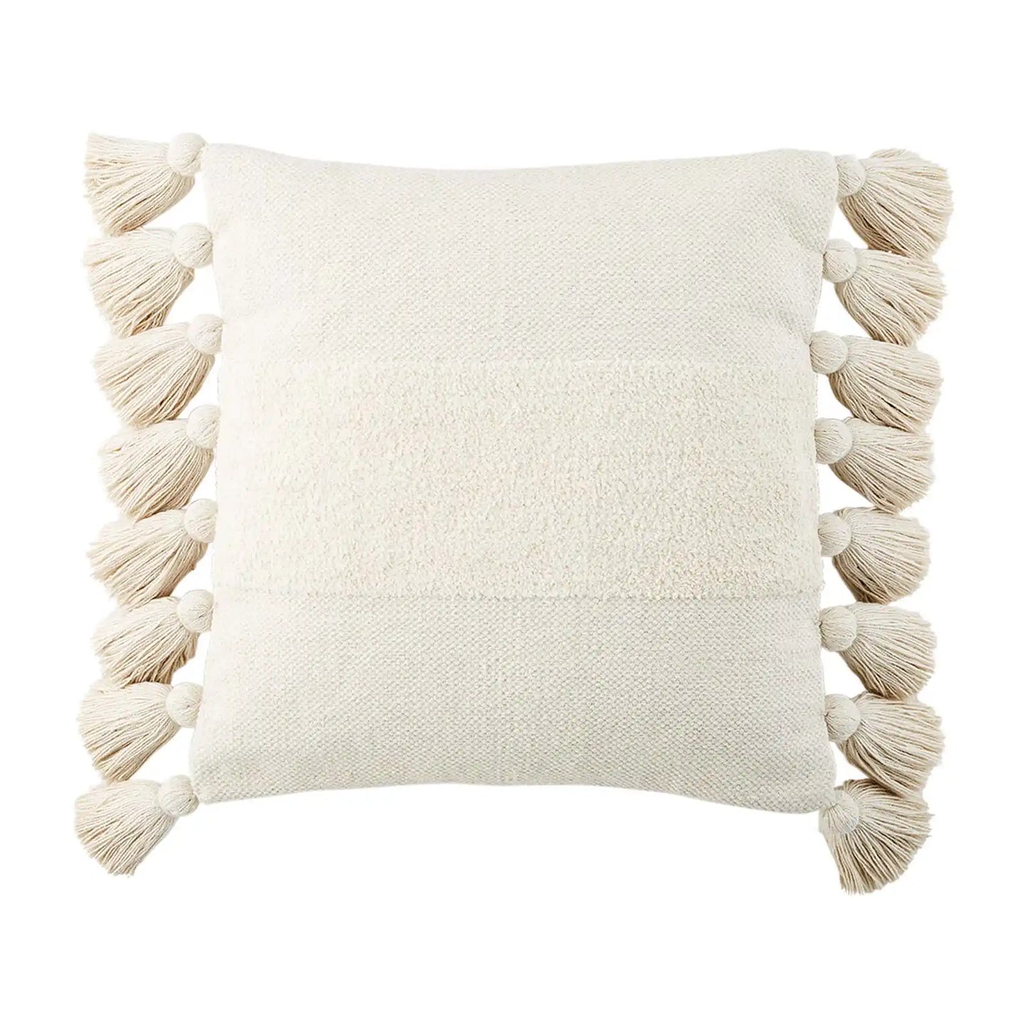Cream Tassel Throw Pillow By Mud Pie