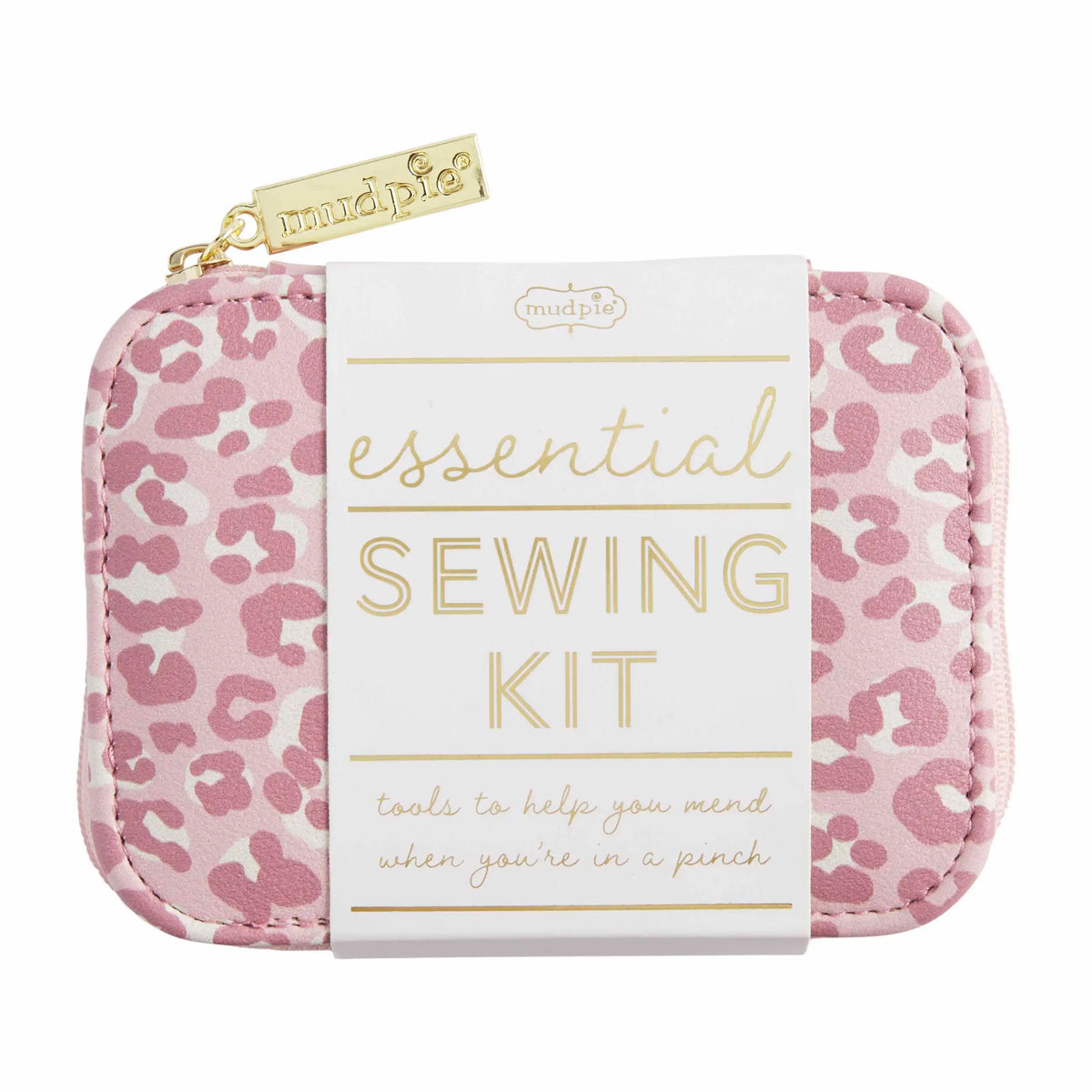 Pink Leopard Essential Sewing Kit