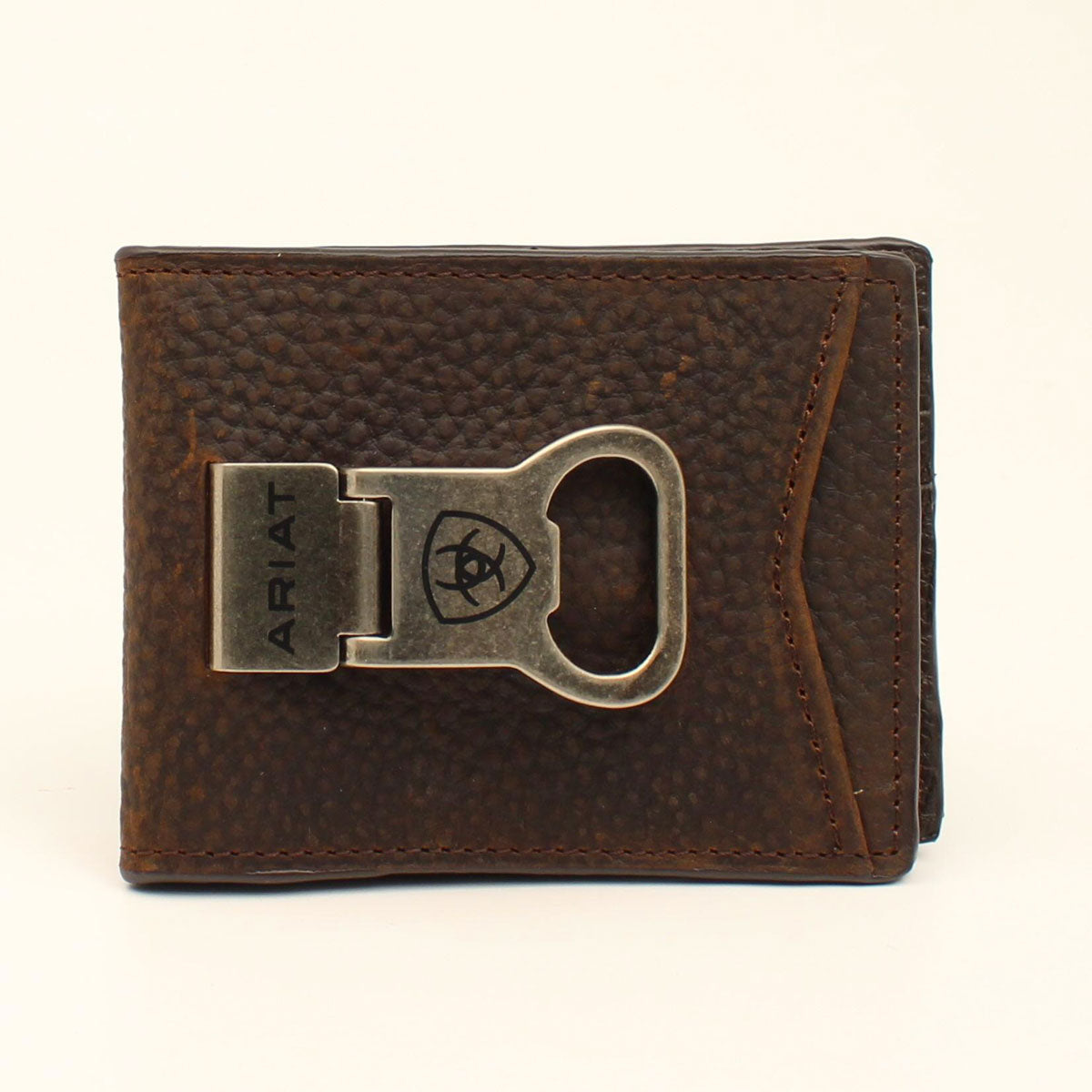 Ariat Leather Bifold Money Clip Wallet