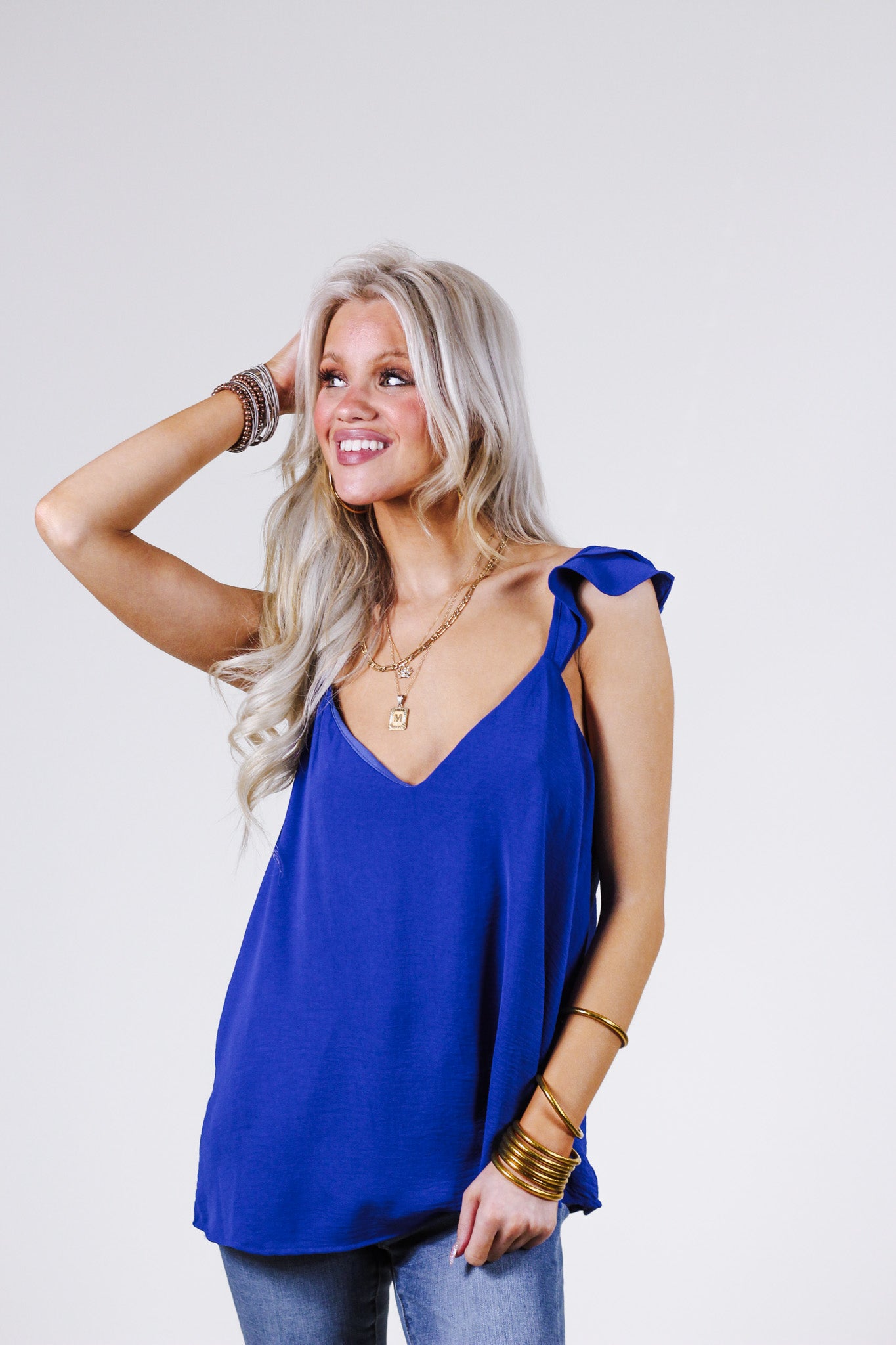 Share The Love Royal Blue Tank Top