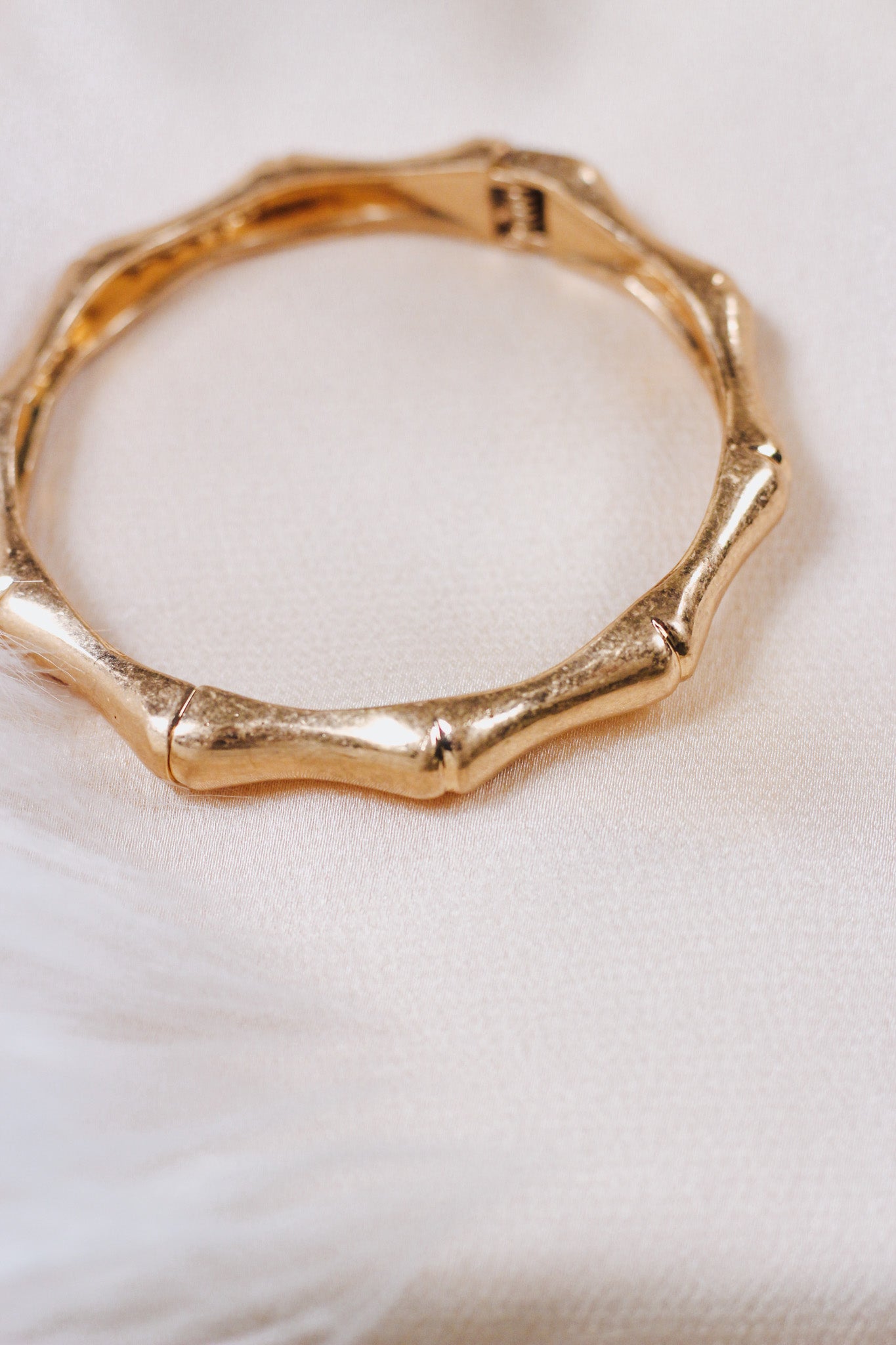 Gold Bamboo Bangle Bracelet