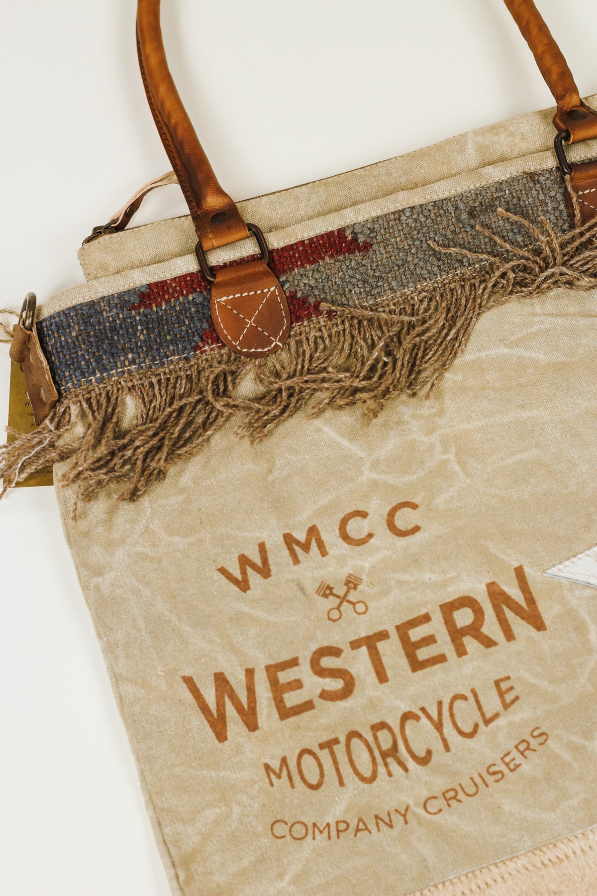 Western Motorcycle Cowhide Star Bag