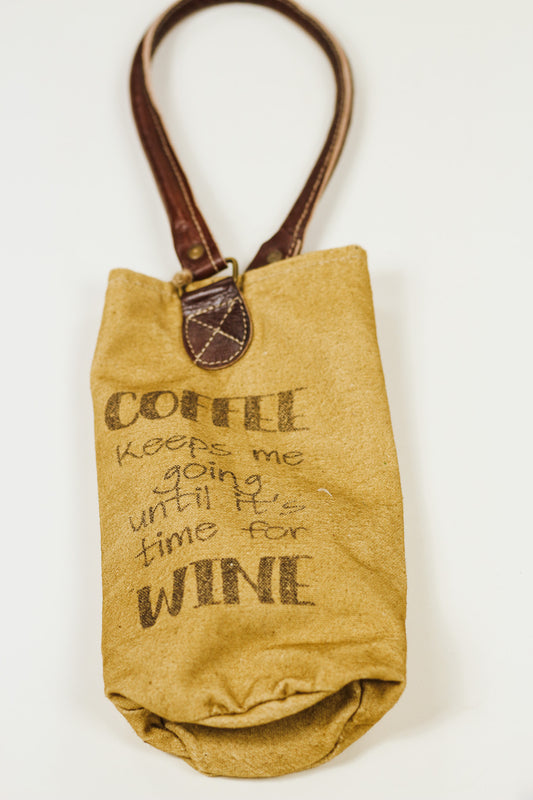 Coffee Keeps Me Going Wine Bag