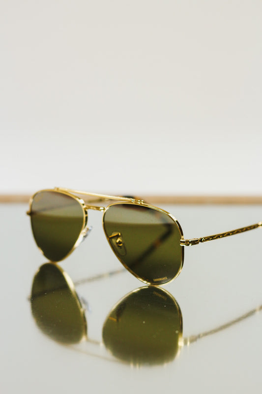 Aviator Gold Polarized Ray Ban Sunglasses