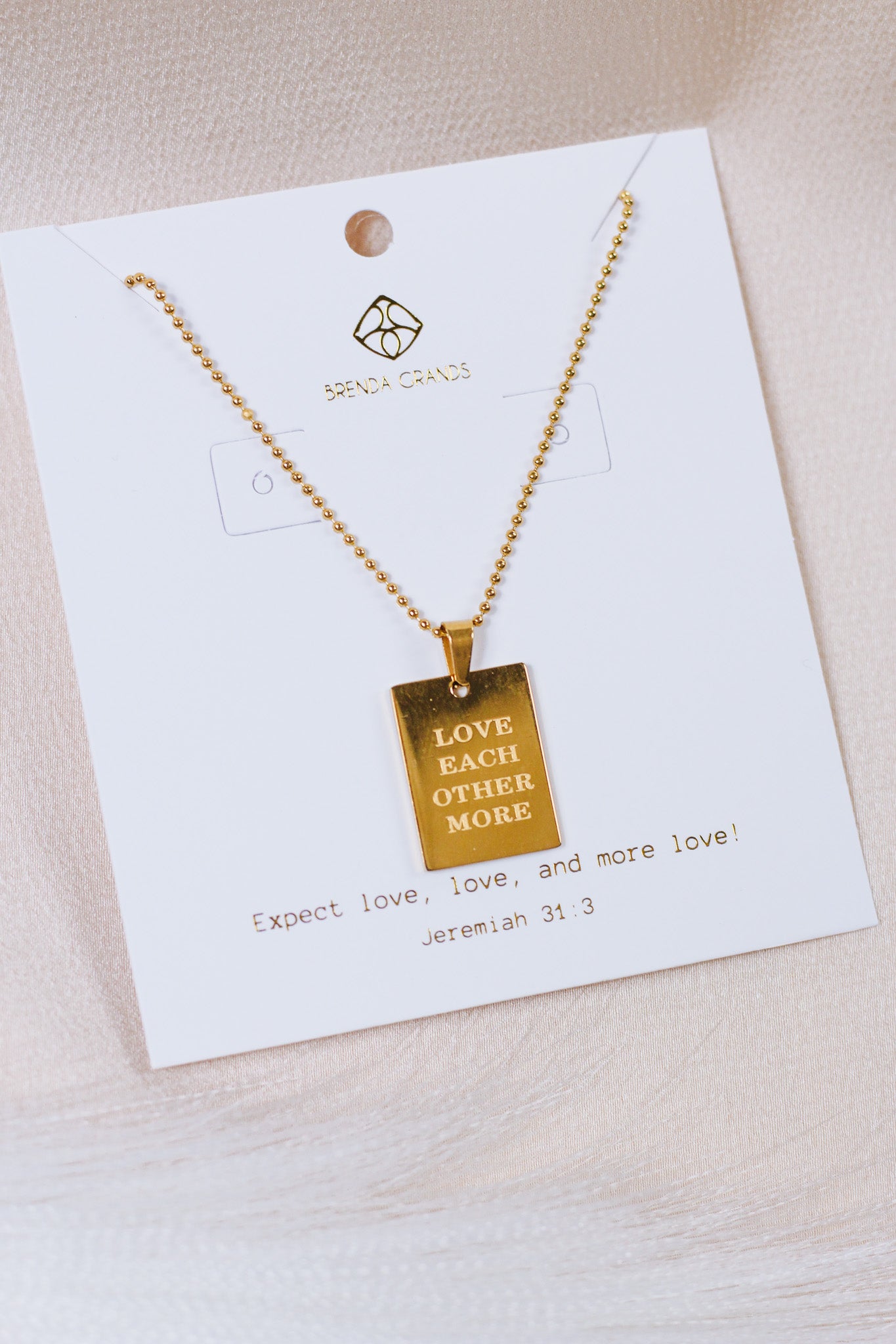 Love Each Other Gold Necklace