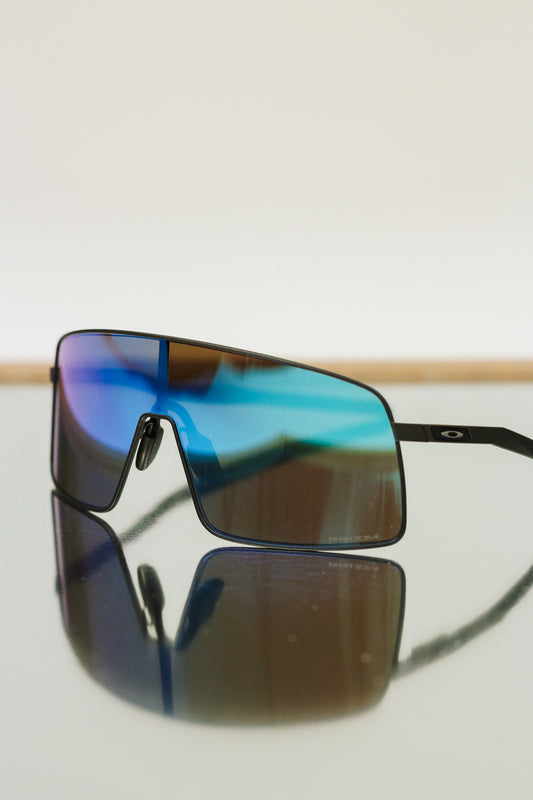 Sutro Satin Lead Prizm Sapphire Oakley Sunglasses