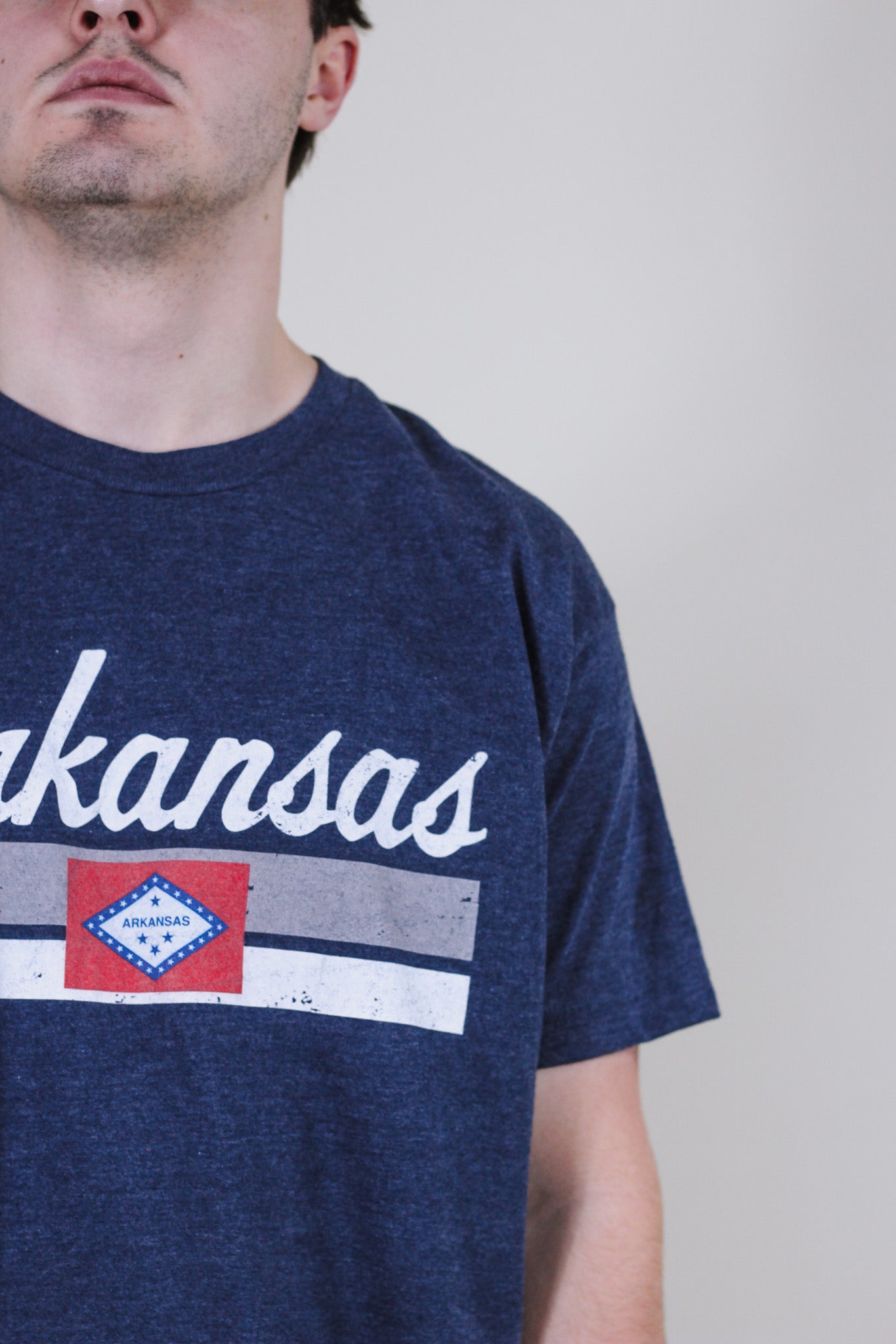 Navy Arkansas Flag T-Shirt