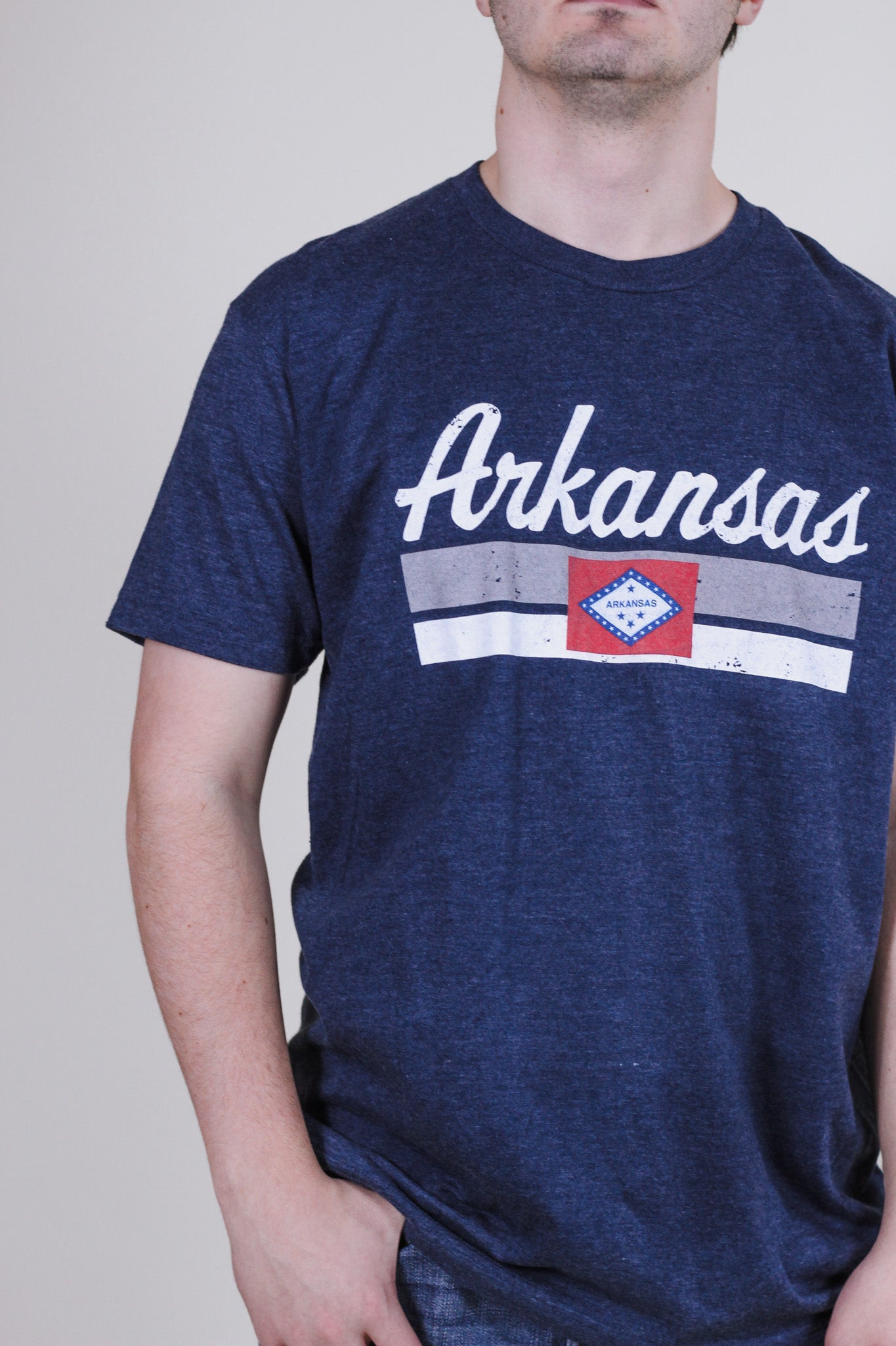 Navy Arkansas Flag T-Shirt