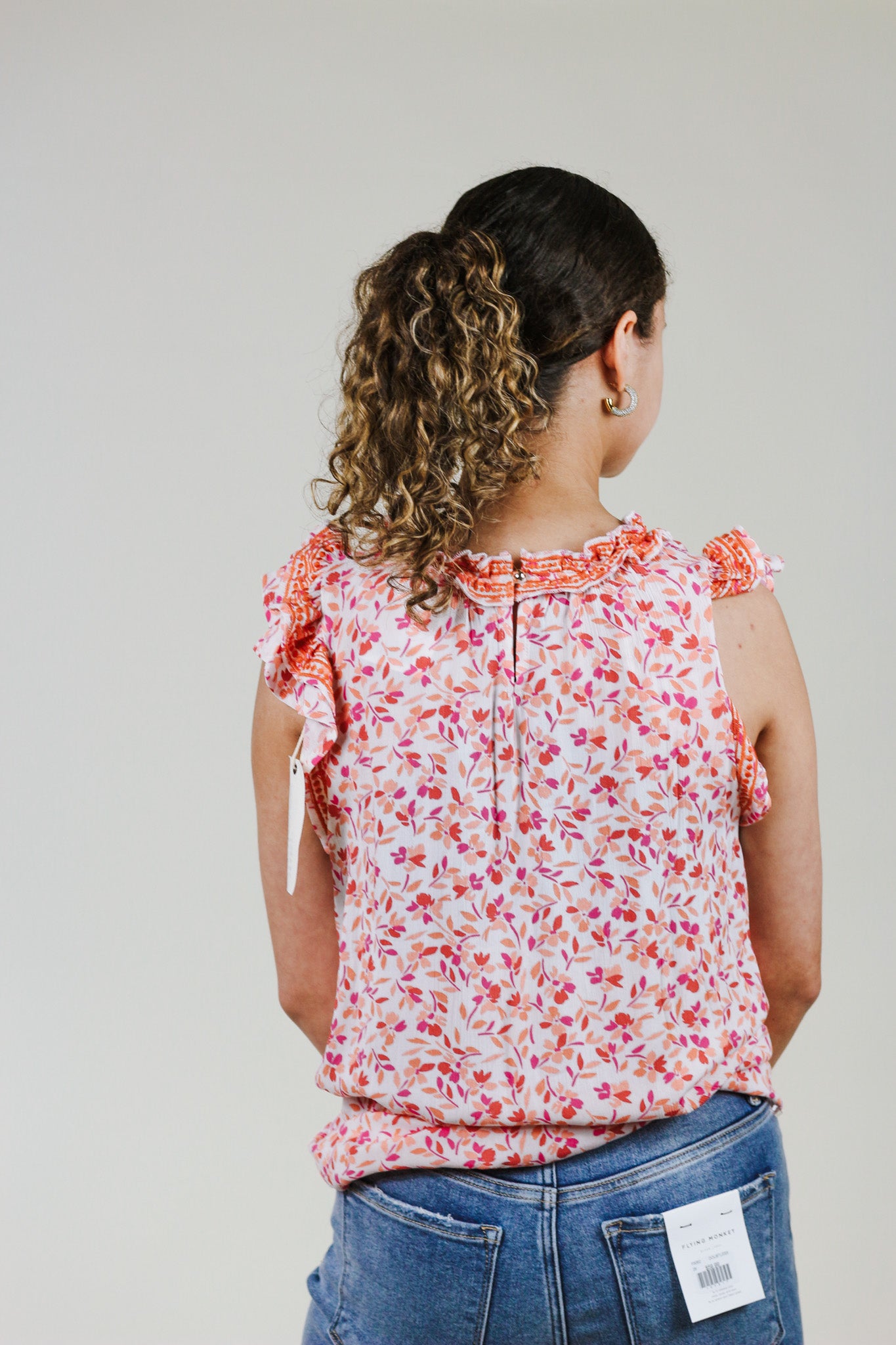 Blooming Gardens Ivory Tank Blouse