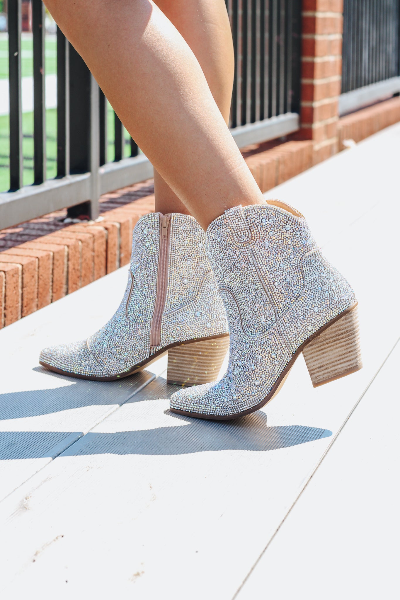 Harlow Clear Rhinestone Ankle Boot By Matisse