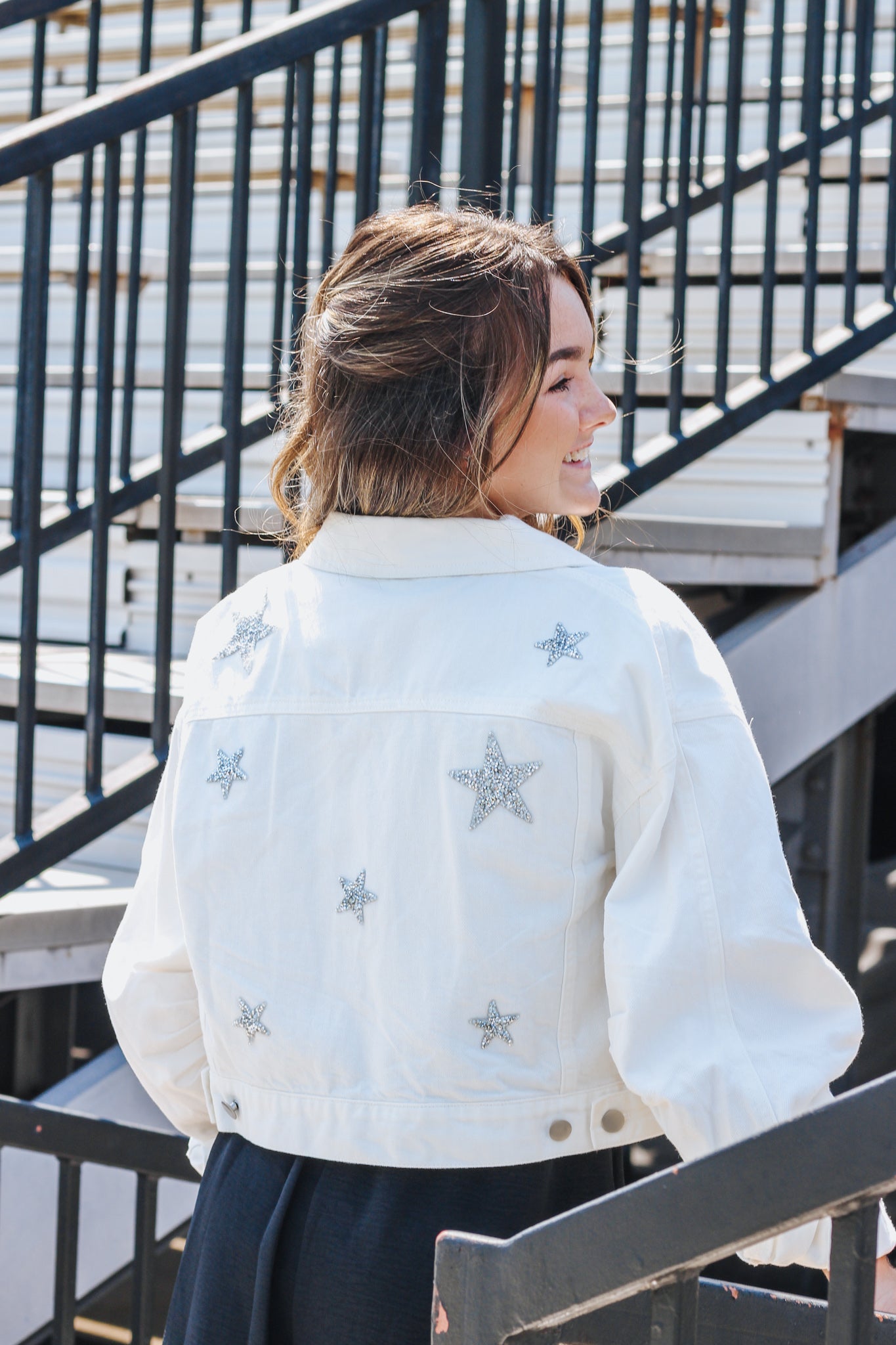 Denim Destiny White Star Jacket – Dales Clothing Inc