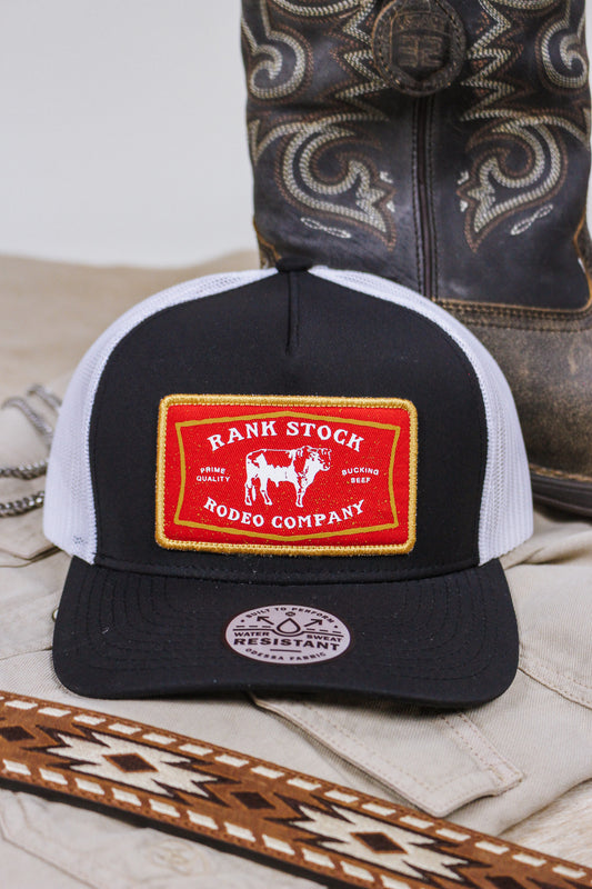 Rank Stock Black White Hooey Hat