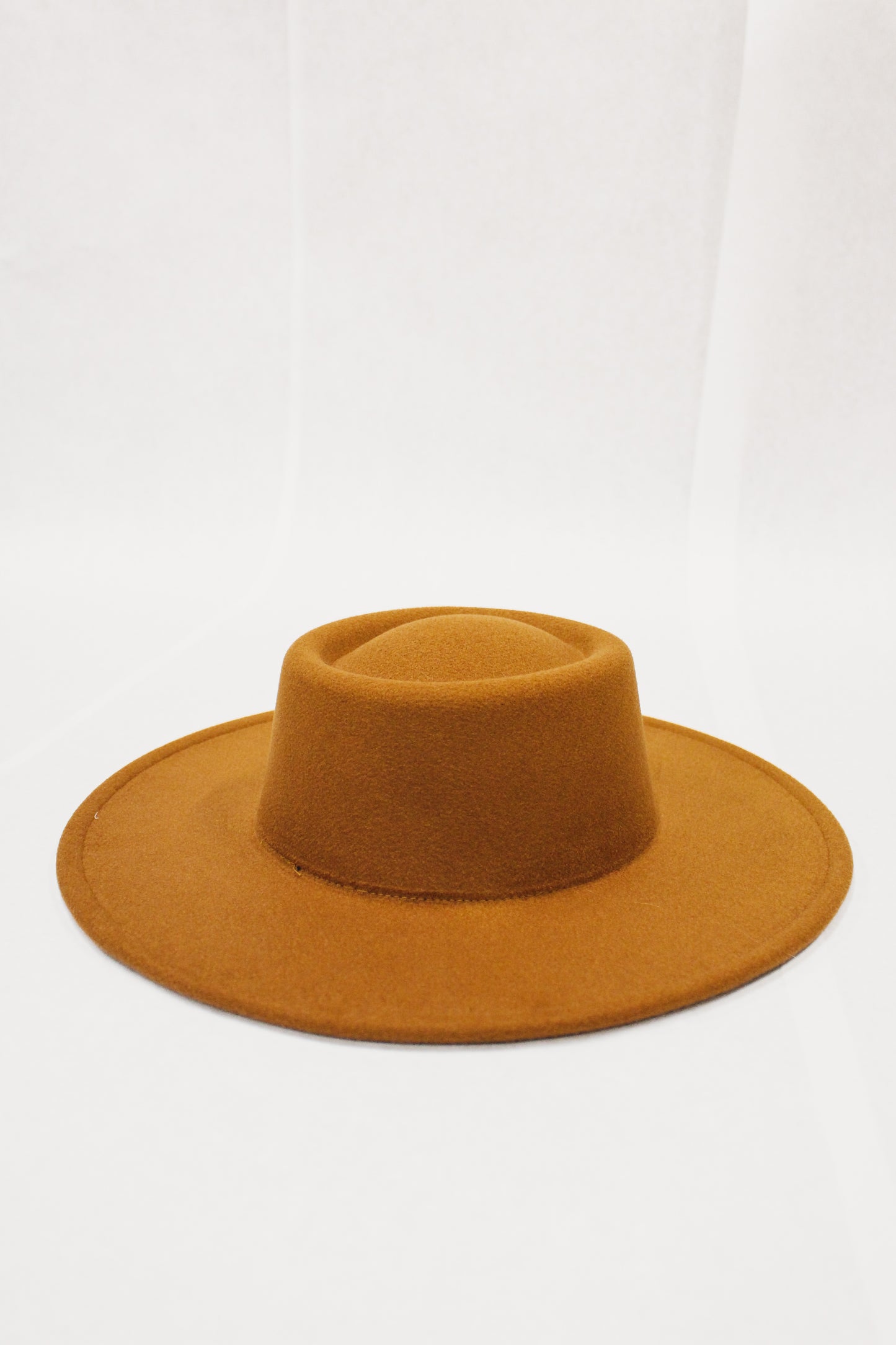 Flat Brim Tan Hat