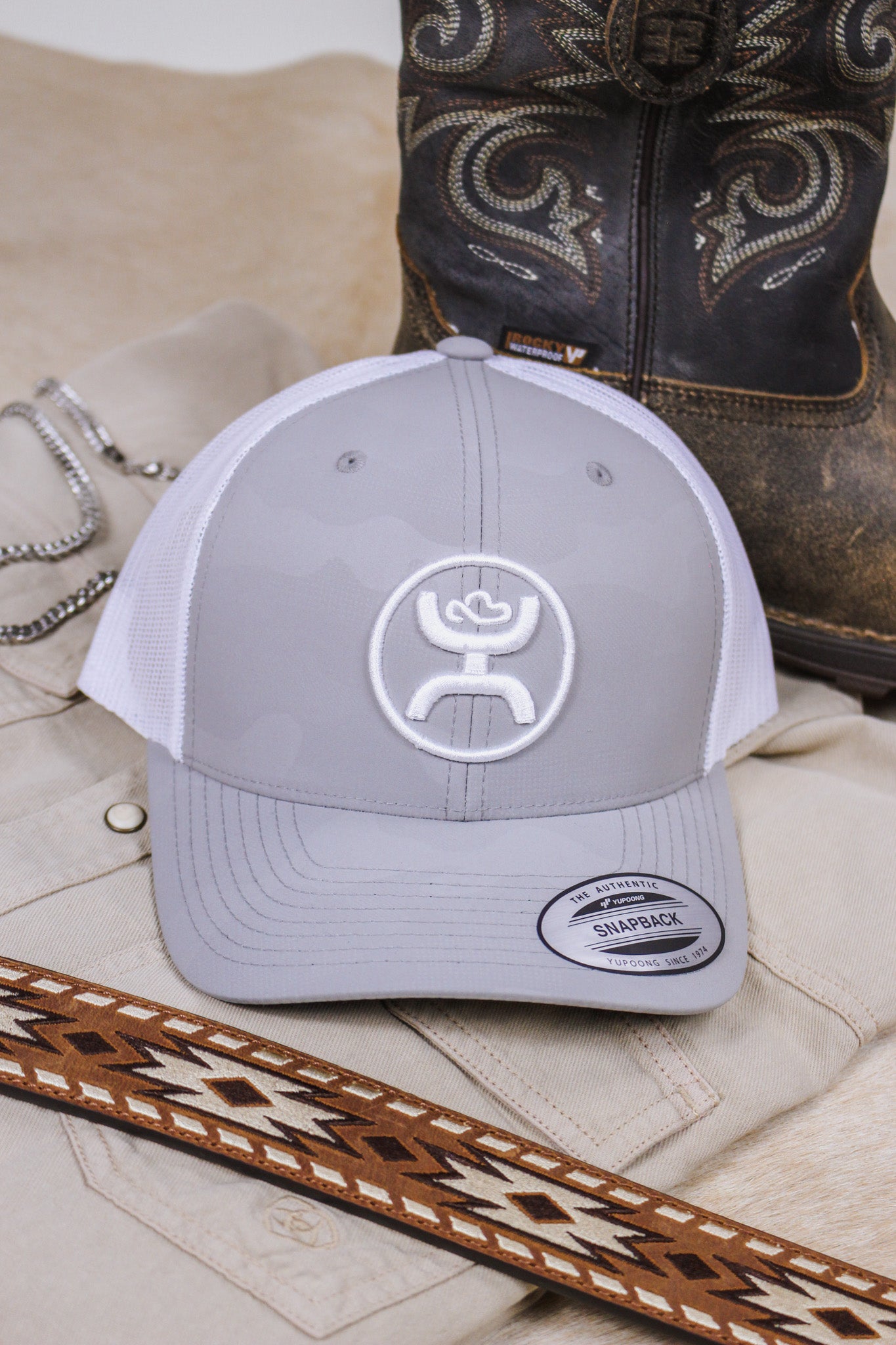 O Classic Grey White Hooey Hat