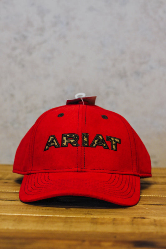 Ariat Leopard Logo Red Hat