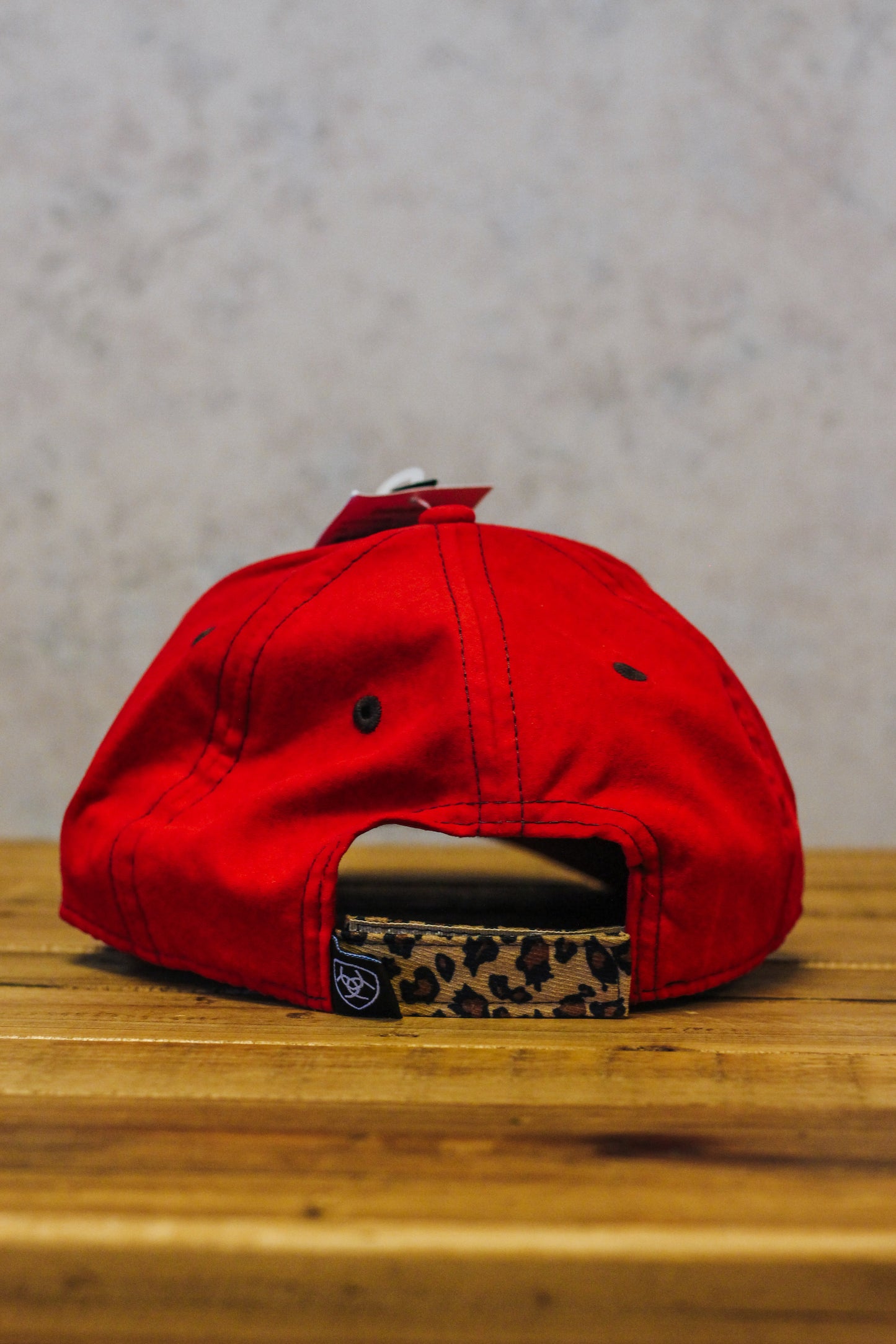Ariat Leopard Logo Red Hat
