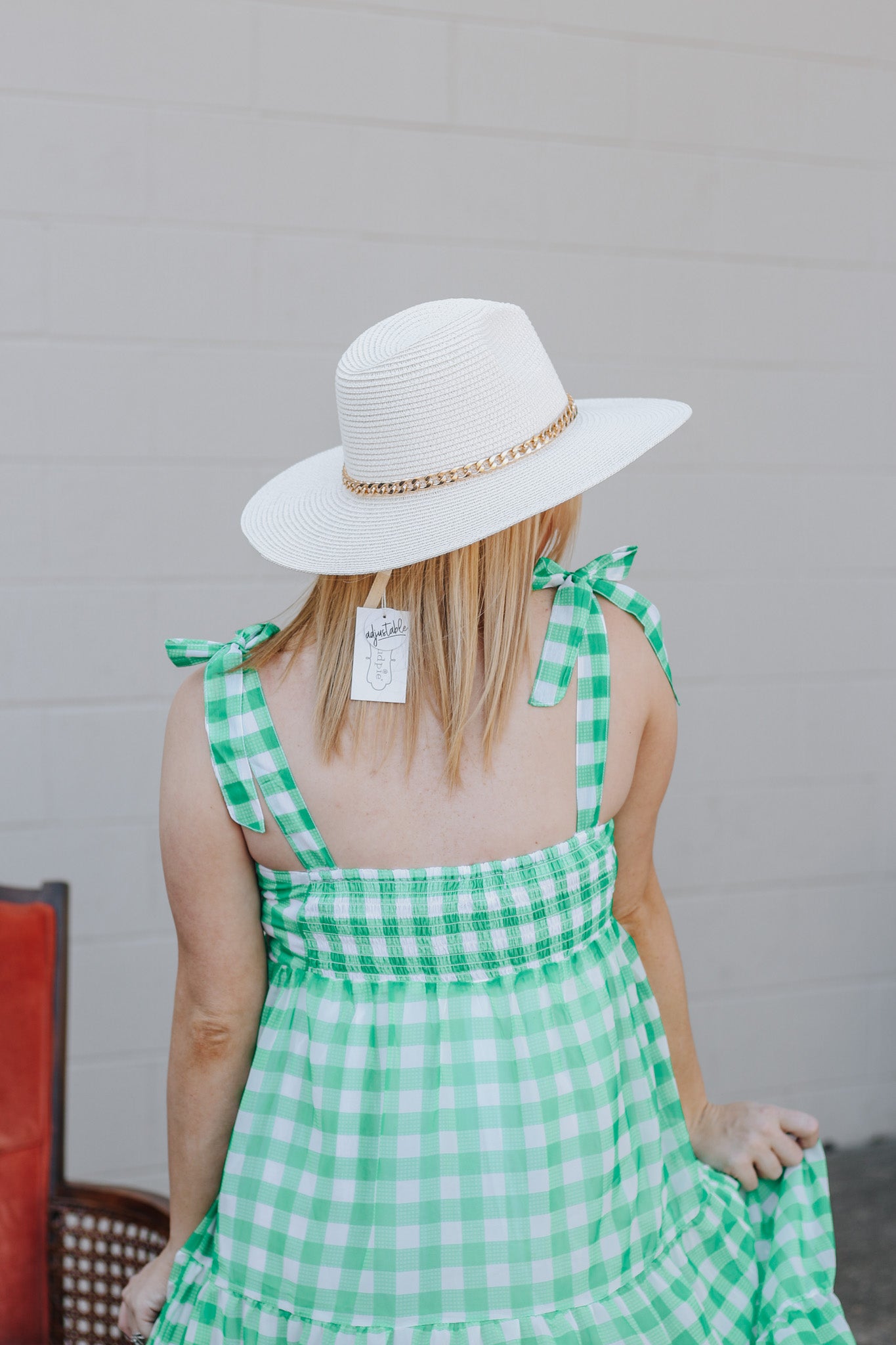 Vivianne Green Gingham Dress