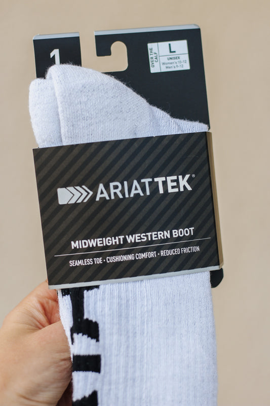 White Ariat Tek Mens Socks