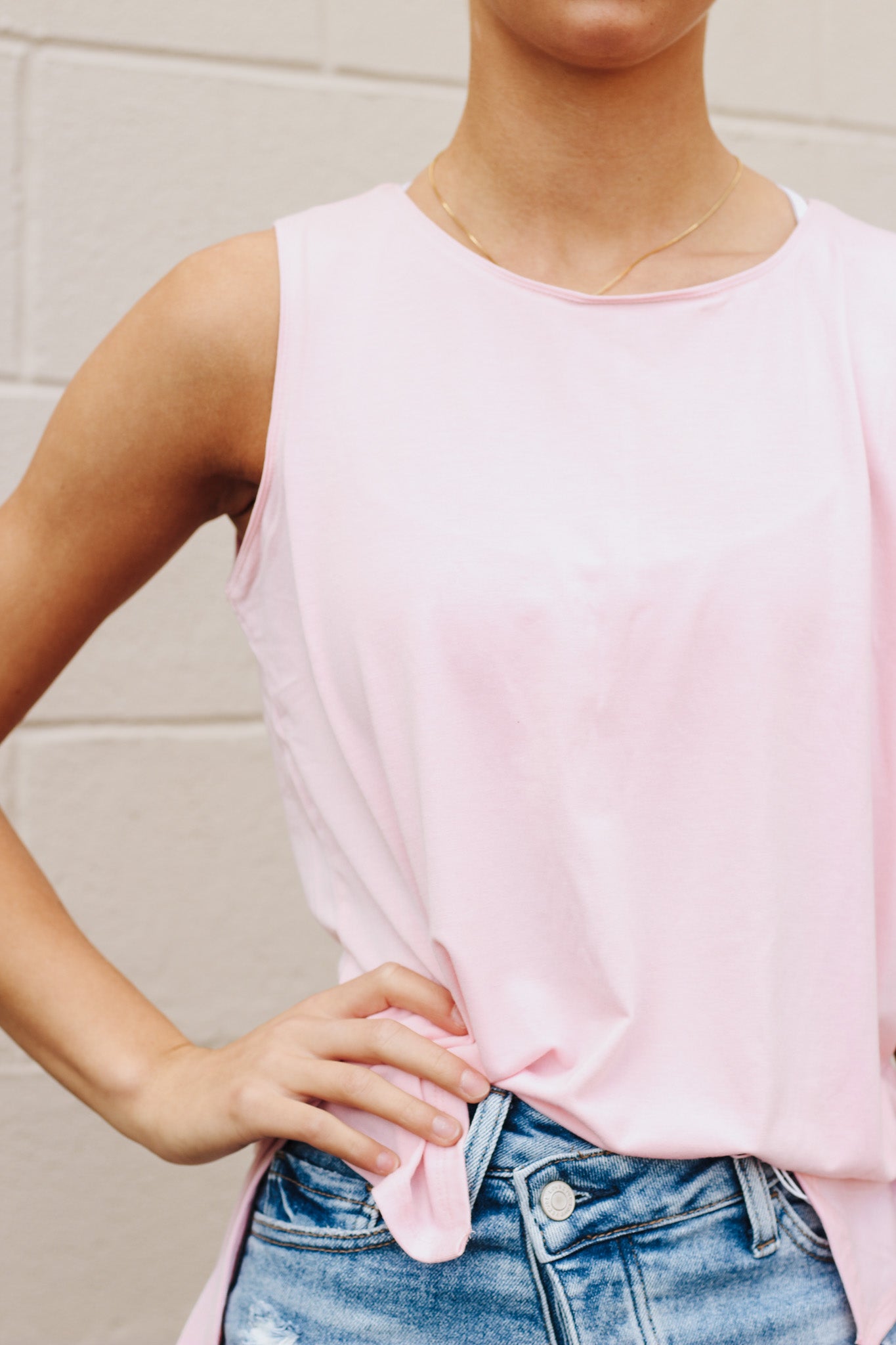 Stuck On Repeat Dusty Pink Tank