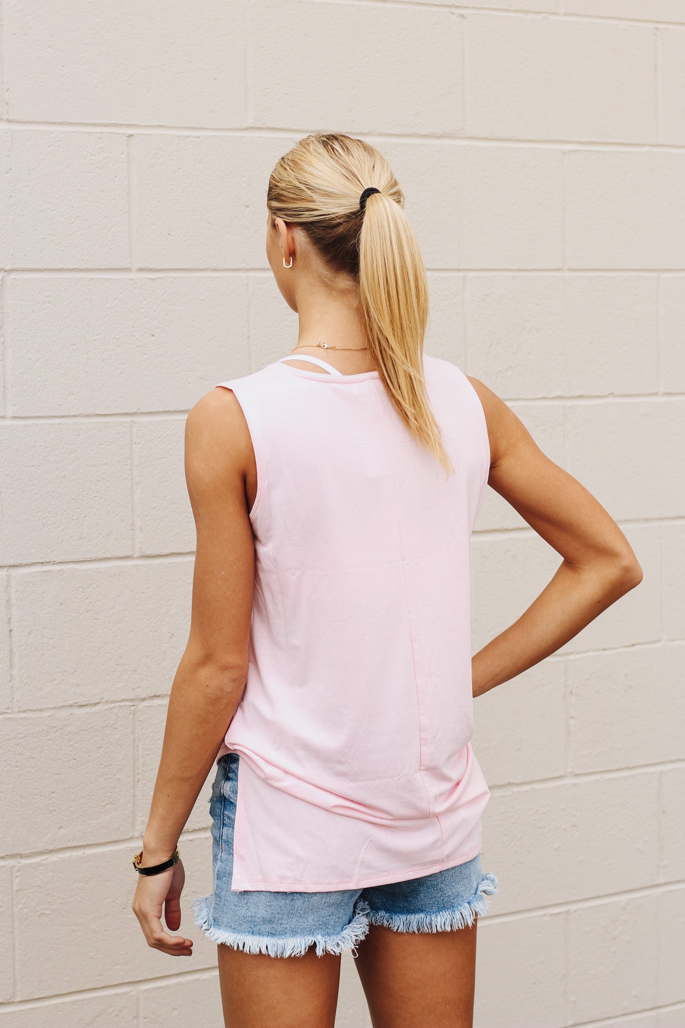 Stuck On Repeat Dusty Pink Tank