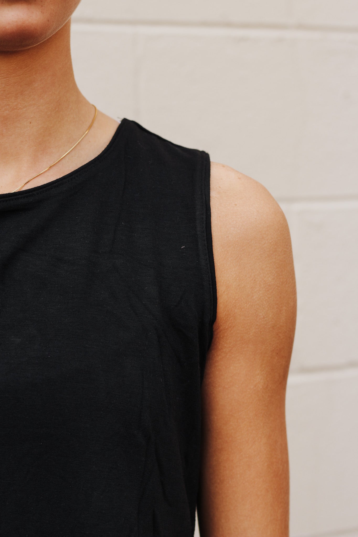 Stuck On Repeat Black Tank