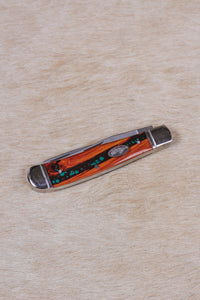 Hooey Brown Turquoise Trapper Knife