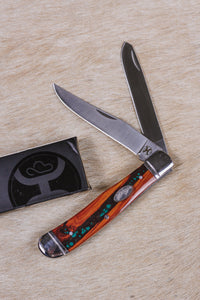 Hooey Brown Turquoise Trapper Knife