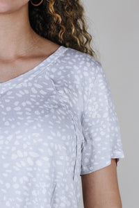 Made My Decision Grey Spotted Top