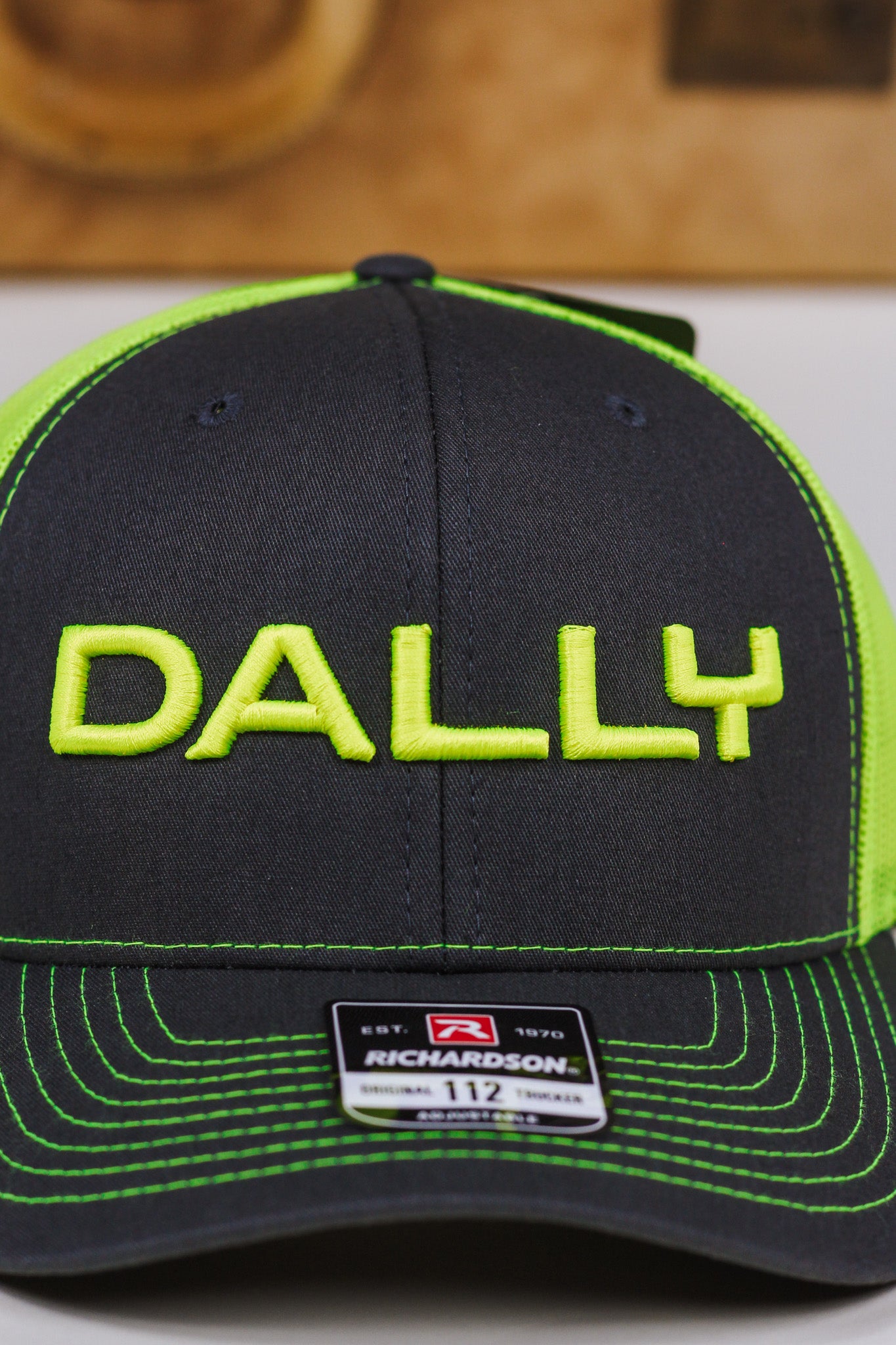 Dally Charcoal Grey & Yellow Mens Hat