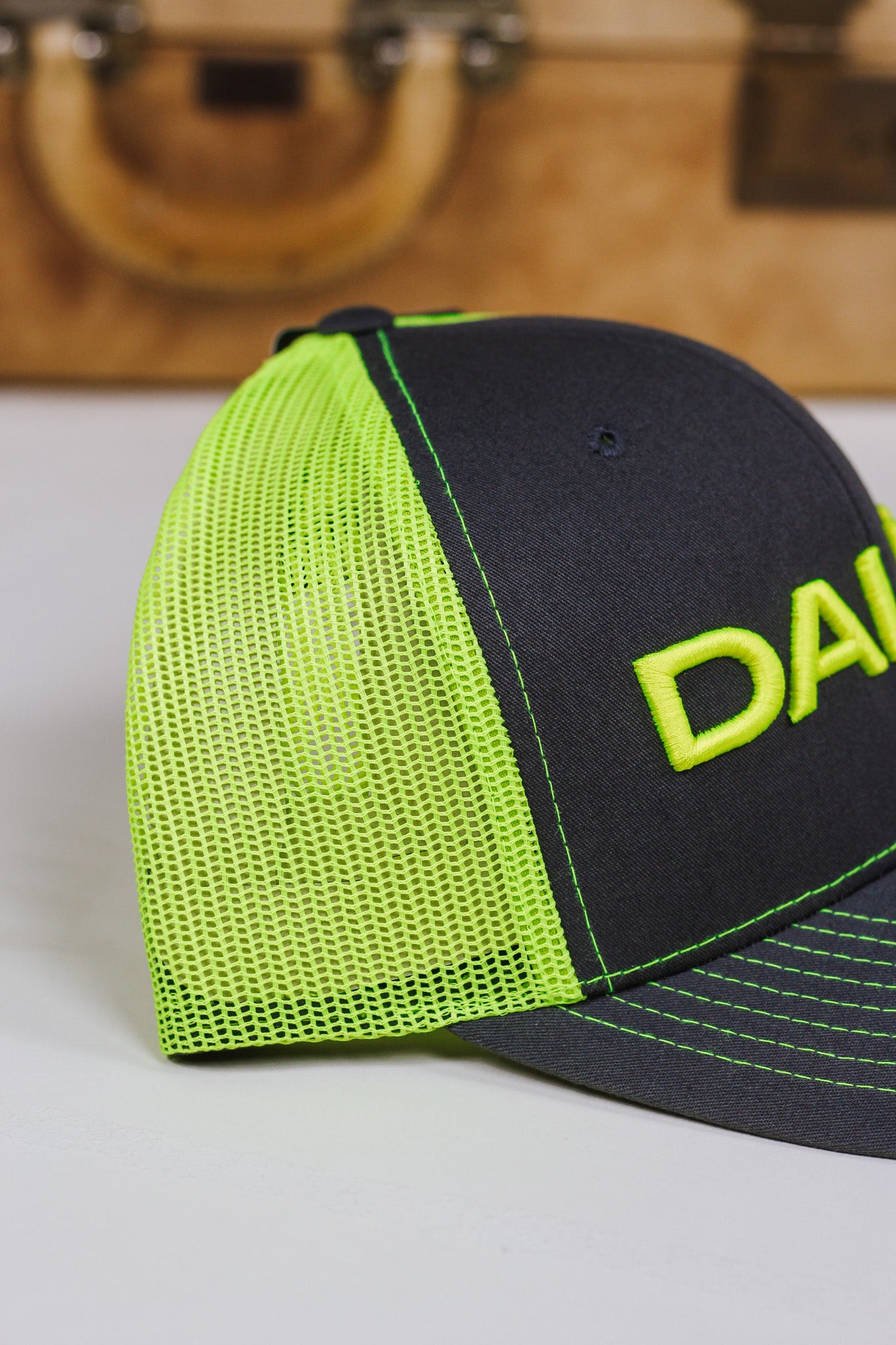 Dally Charcoal Grey & Yellow Mens Hat