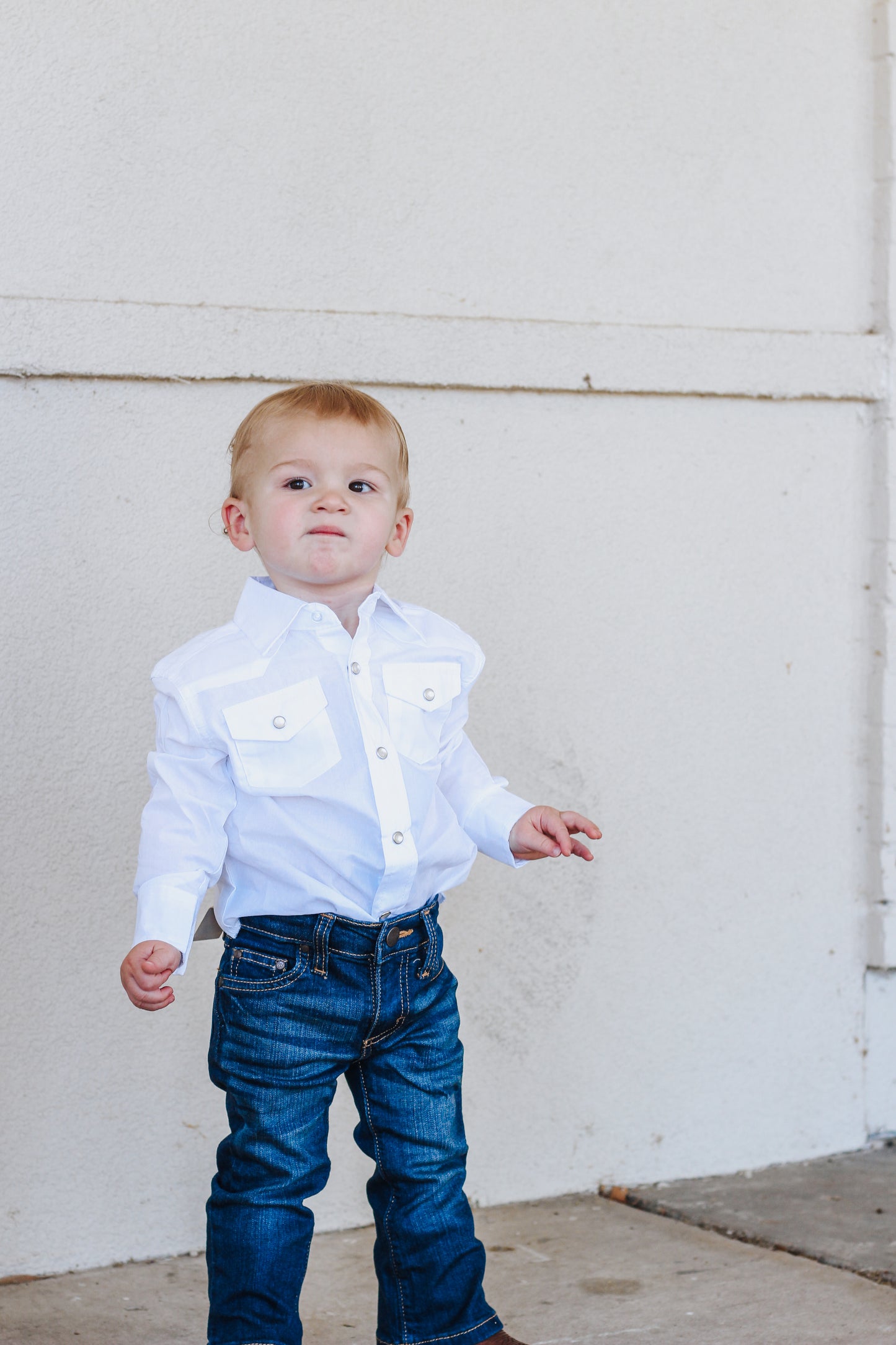 Wrangler White Snap Shirt Kids