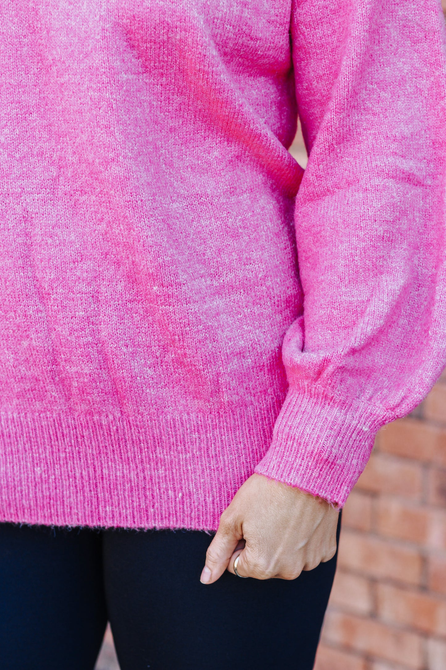 Pay No Attention Hot Pink Sweater