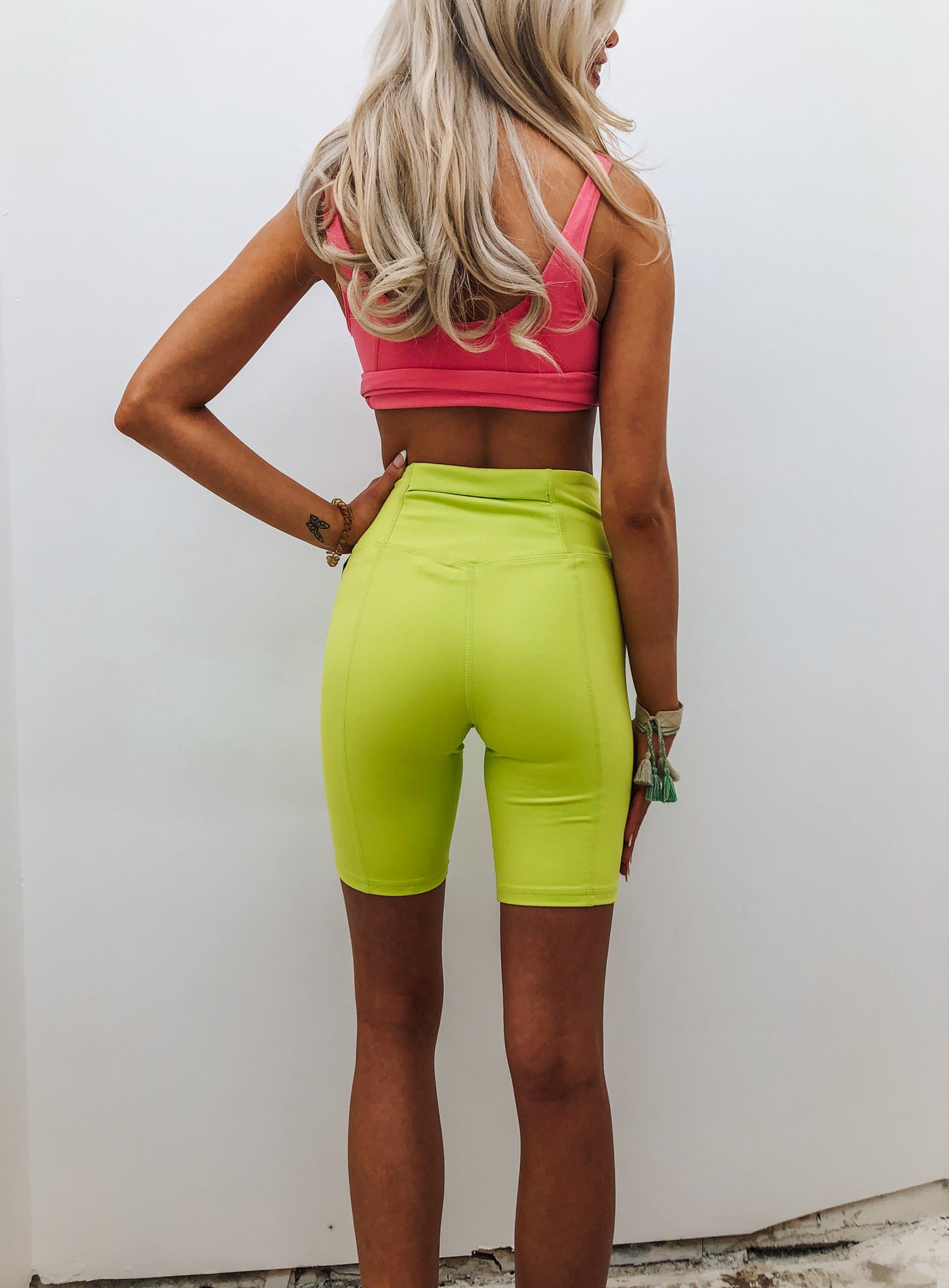 Get The Green Light Biker Shorts
