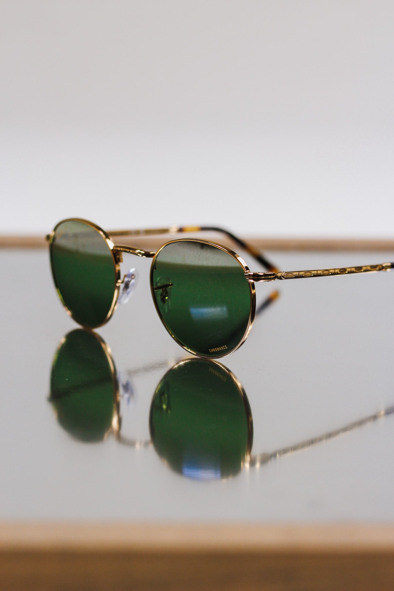 Ray-Ban Gold Clear New Round Sunglasses