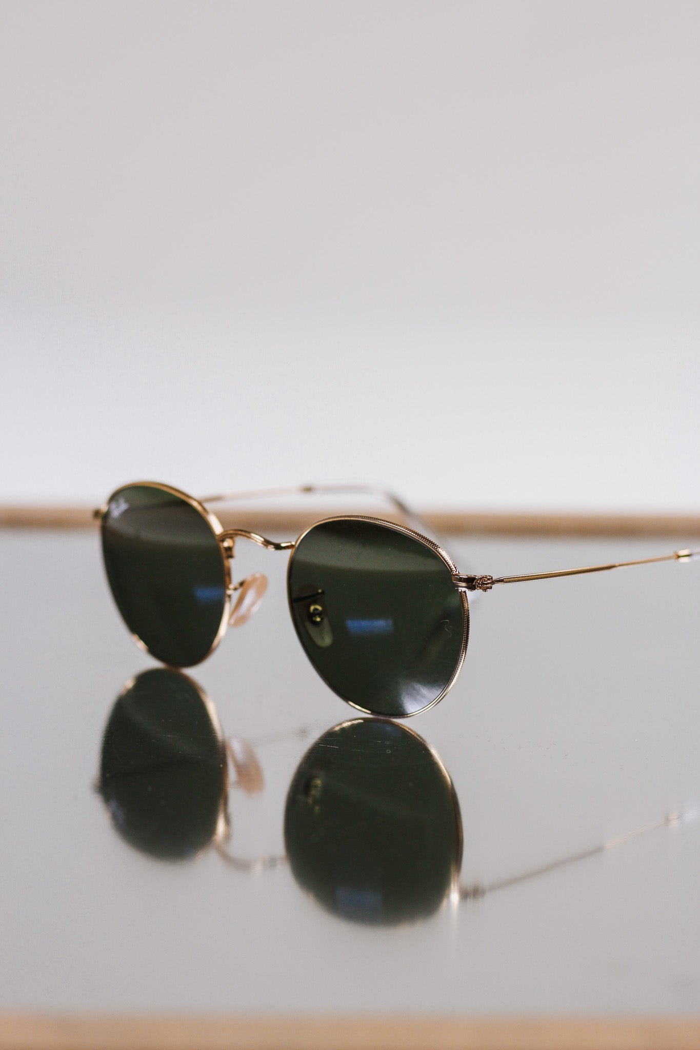 Ray-Ban Green Round Metal Sunglasses