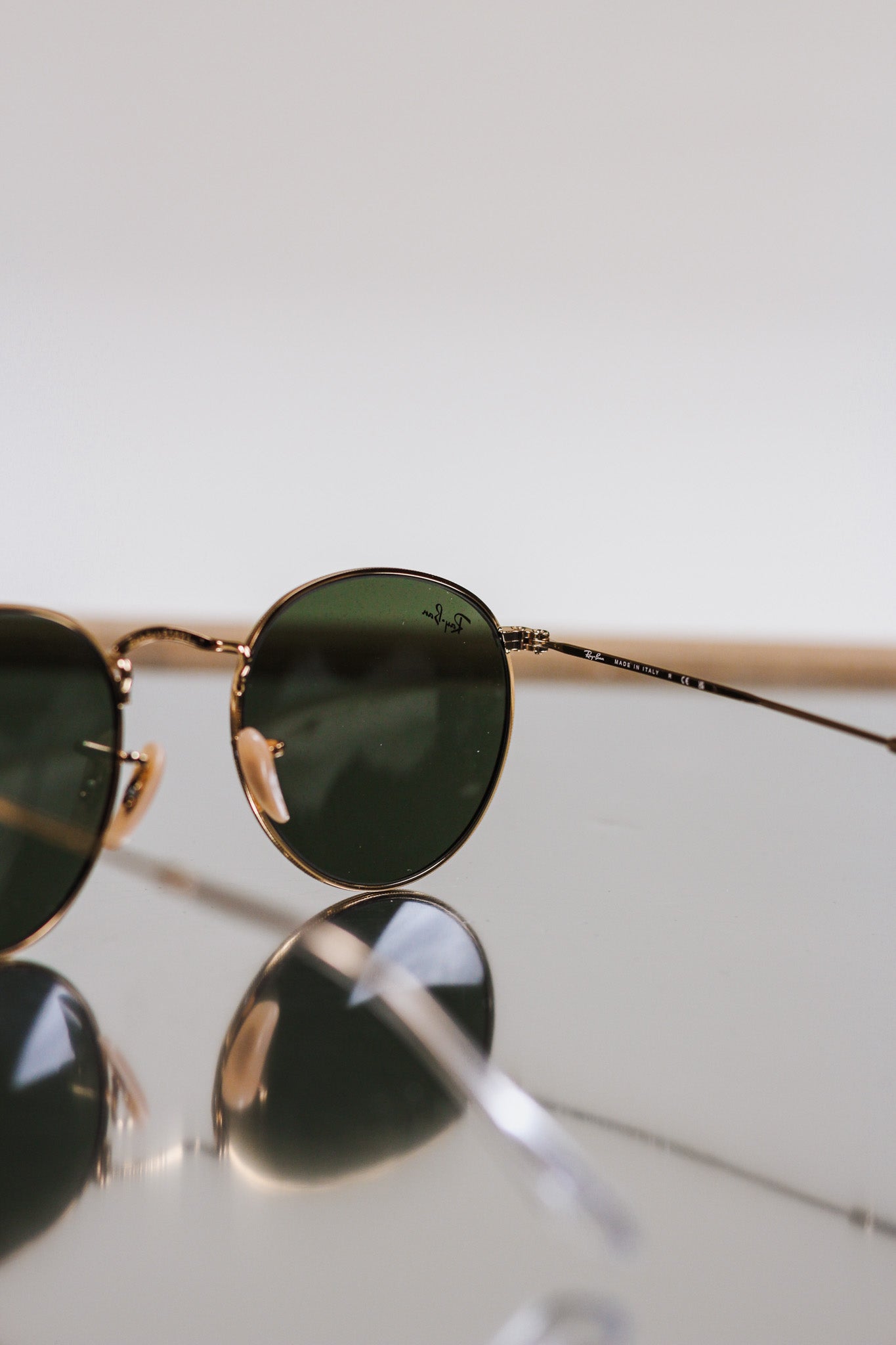 Ray-Ban Green Round Metal Sunglasses