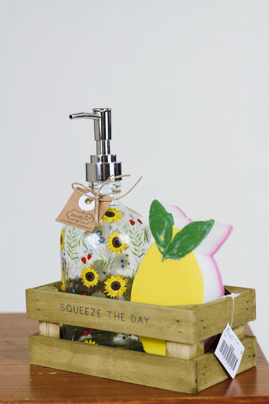 Fruit Soap Pump and Sponge Set