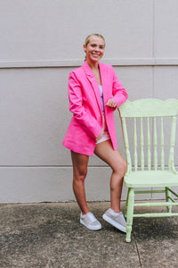 Plot Twist Barbie Pink Blazer